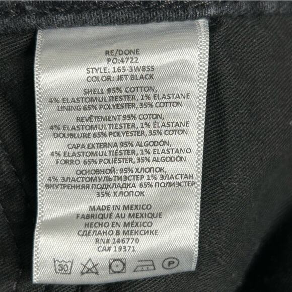 Re/Done 80s Slim Straight Fit High Rise Button Fly Jeans Pants 28 - Picture 12 of 14